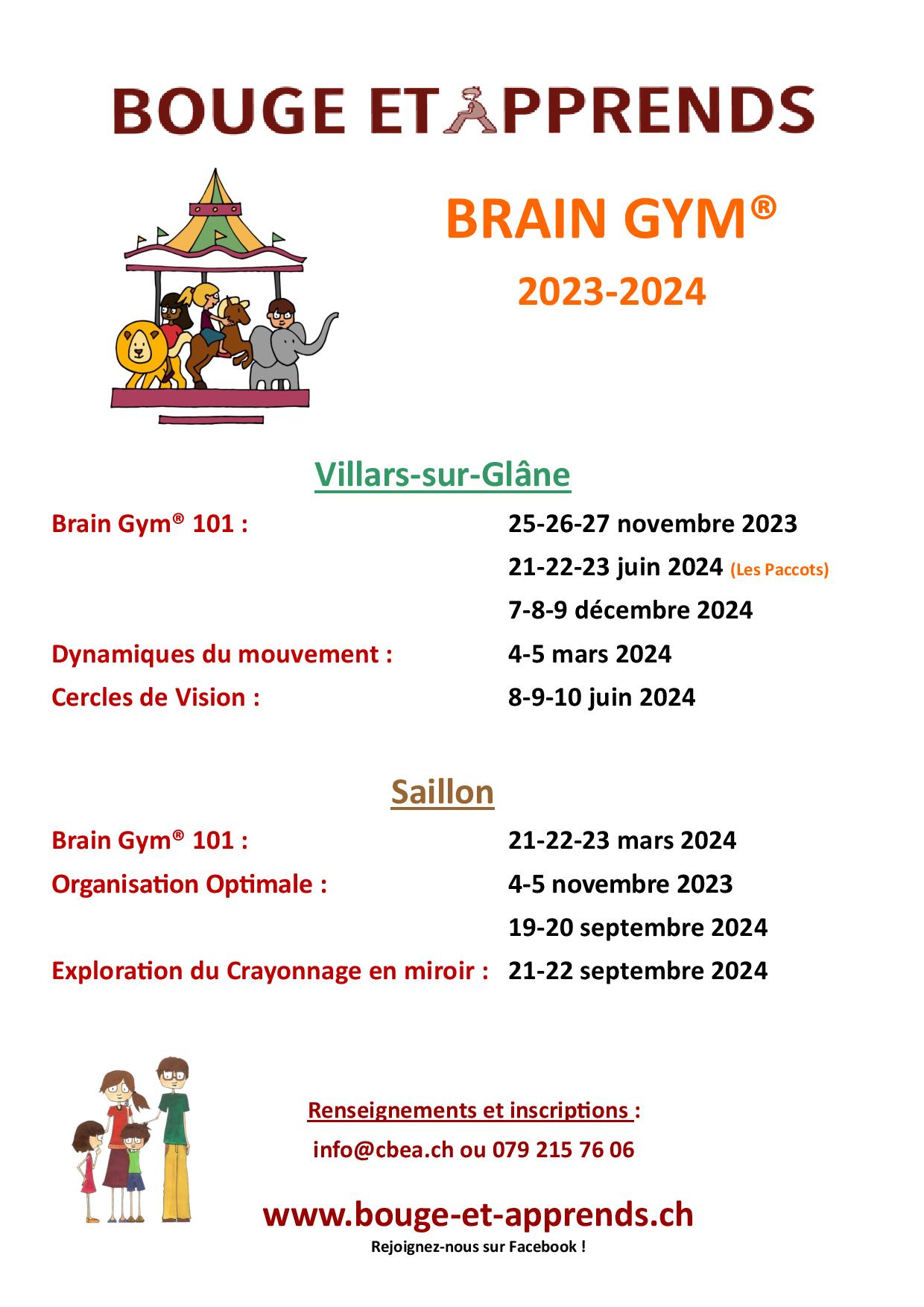 Modules Brain Gym 2023 2024