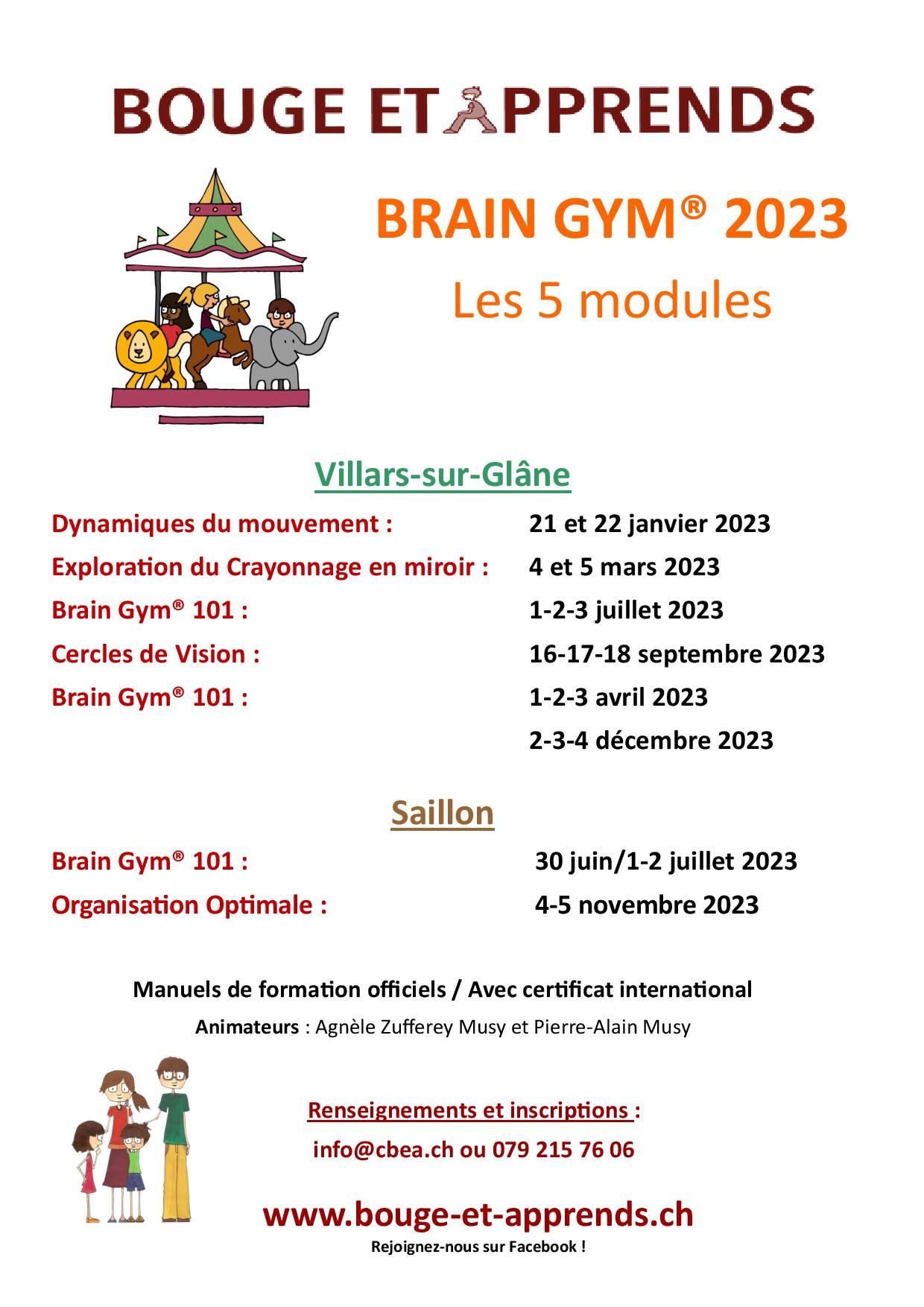 Modules Brain Gym 2023